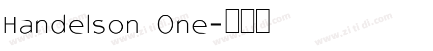 Handelson One字体转换